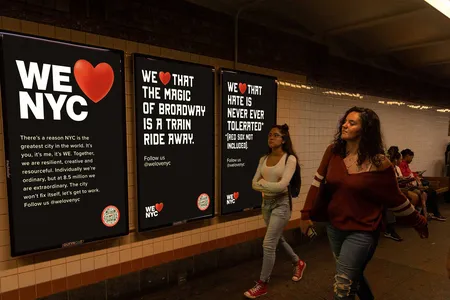 The new logo&#39;s font is adapted from the city&#39;s subway signs.