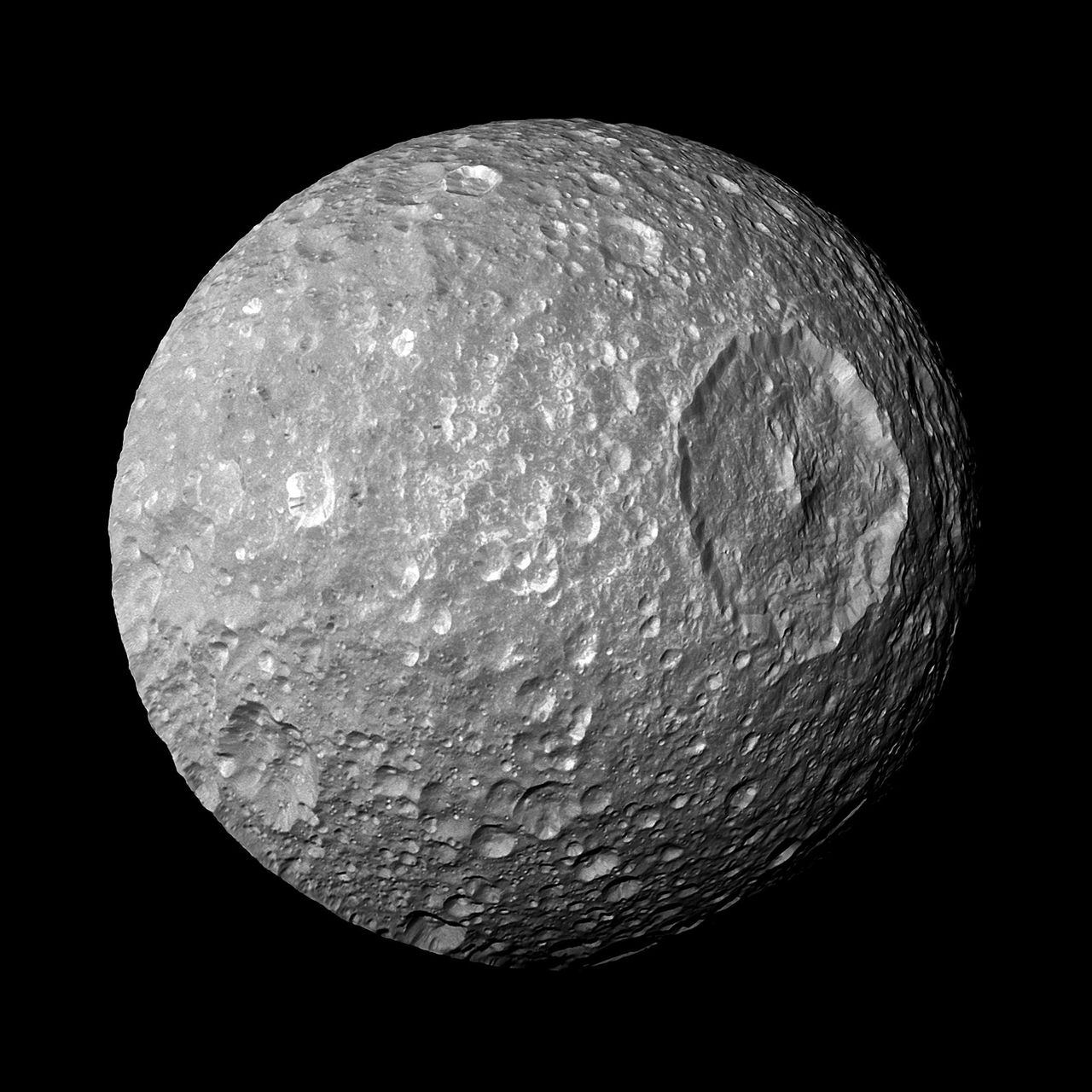 A Mysterious Force is Acting on Saturn's “Death Star” Moon