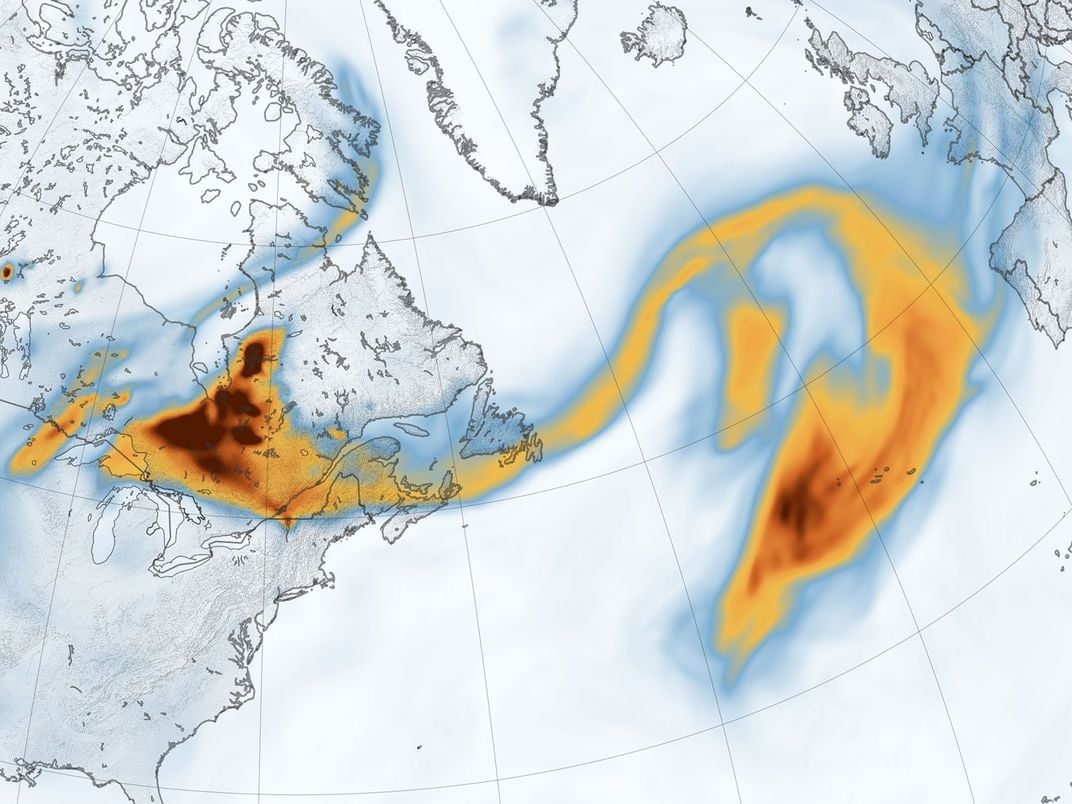 Soot Particles Over the Atlantic Ocean