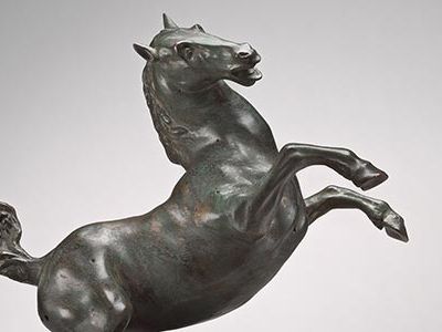 New extensive studies on Rearing Horse and Mounted Warrior have yielded evidence that supports the possibility that it was cast from an original Leonardo model.