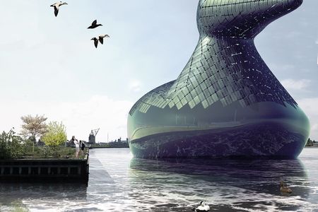 An artistic depiction of the duck. 