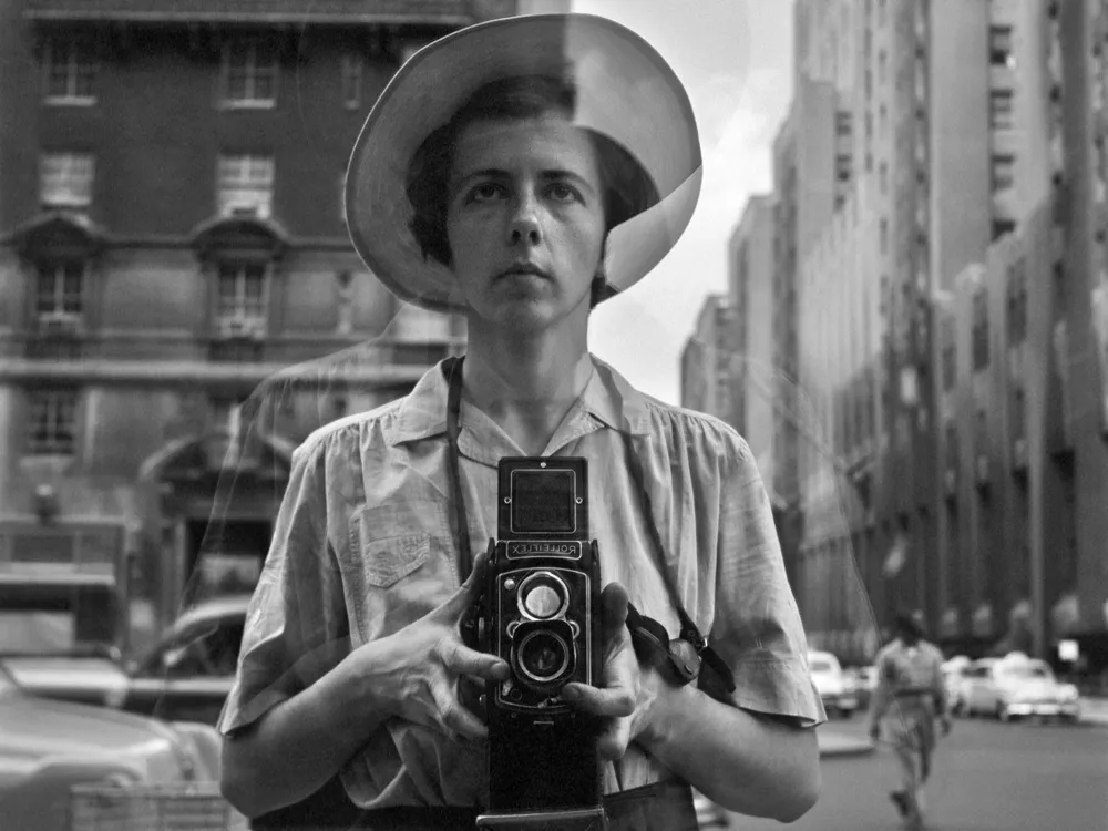 A self-portrait taken in New York by Vivian Maier in 1954