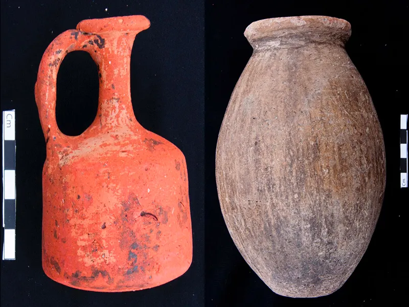 Pottery found at the site