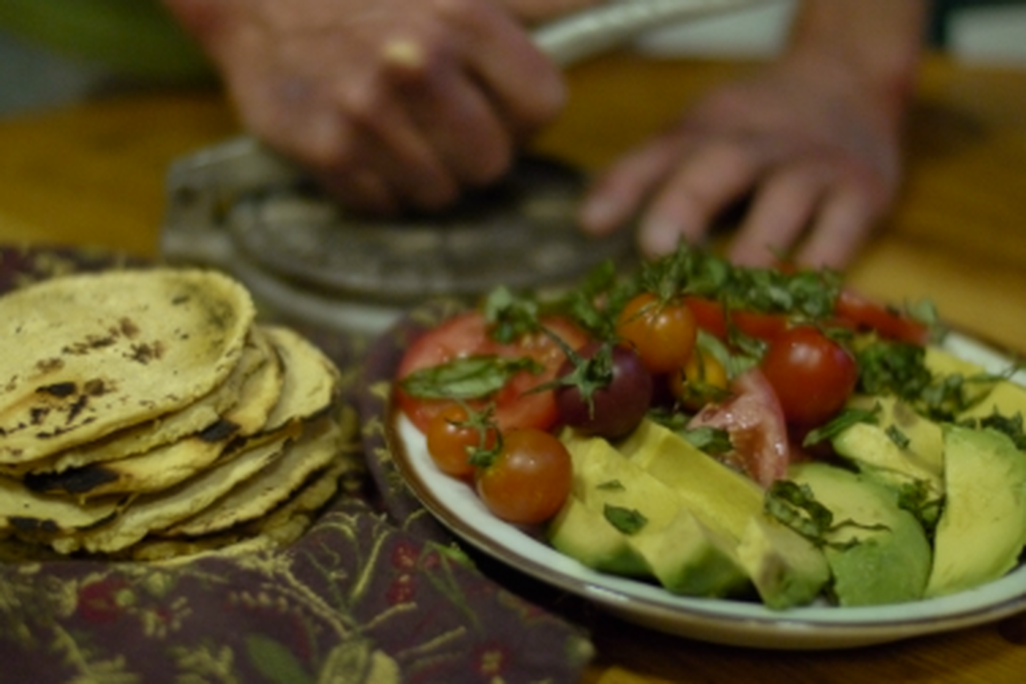 Hot, handmade corn tortillas