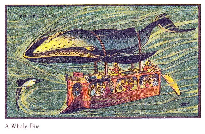 A French postcard issued around 1900, predicting La France’s future