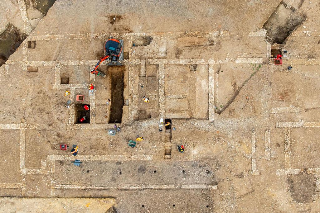 Aerial view of the villa