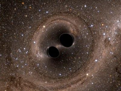 Astronomers observed the ripples in space-time caused by gravitational waves from two black holes colliding. 