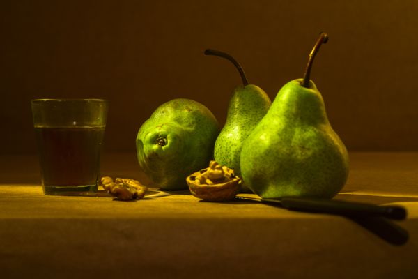 Pears, Walnuts, and Glass of Wine thumbnail