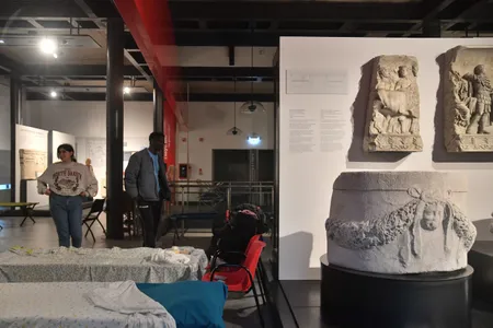 The Classis museum of Ravenna in the northern Italian region of Emilia-Romagna became a shelter for those displaced by last month&#39;s severe flooding.