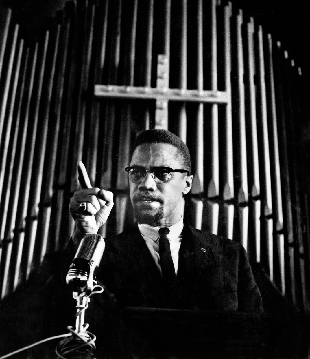 Malcolm X, unidentified photographer, 1965