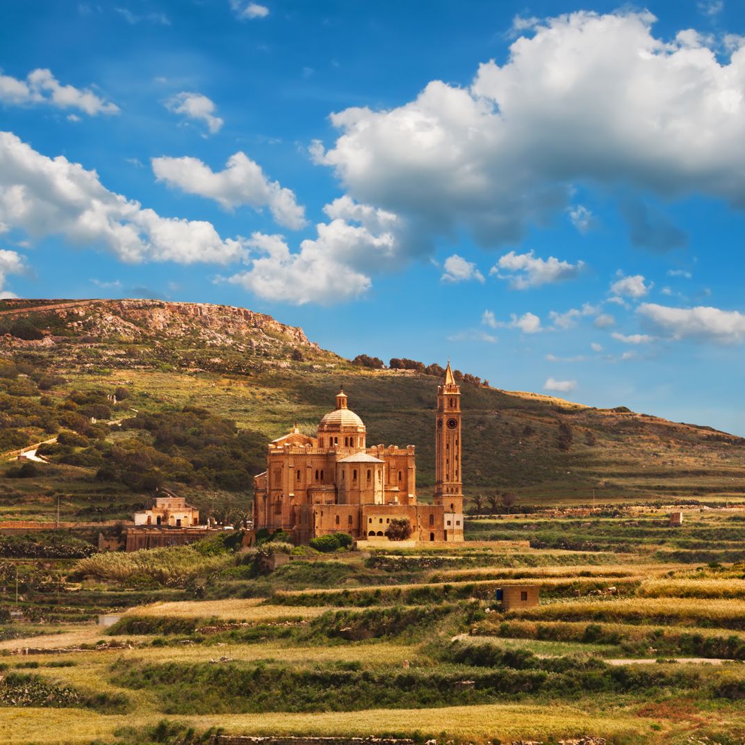Basilica of Ta' Pinu on the island of Gozo, Malta