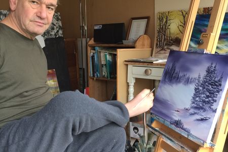 Peter Longstaff, a foot artist who participated in the neurological study. 