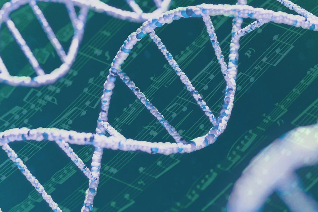DNA and Music Illustration