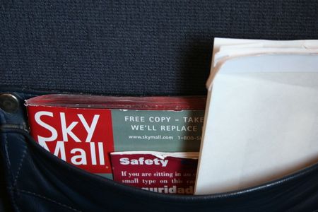 The familiar SkyMall magazine on planes is now unfortunately bankrupt.