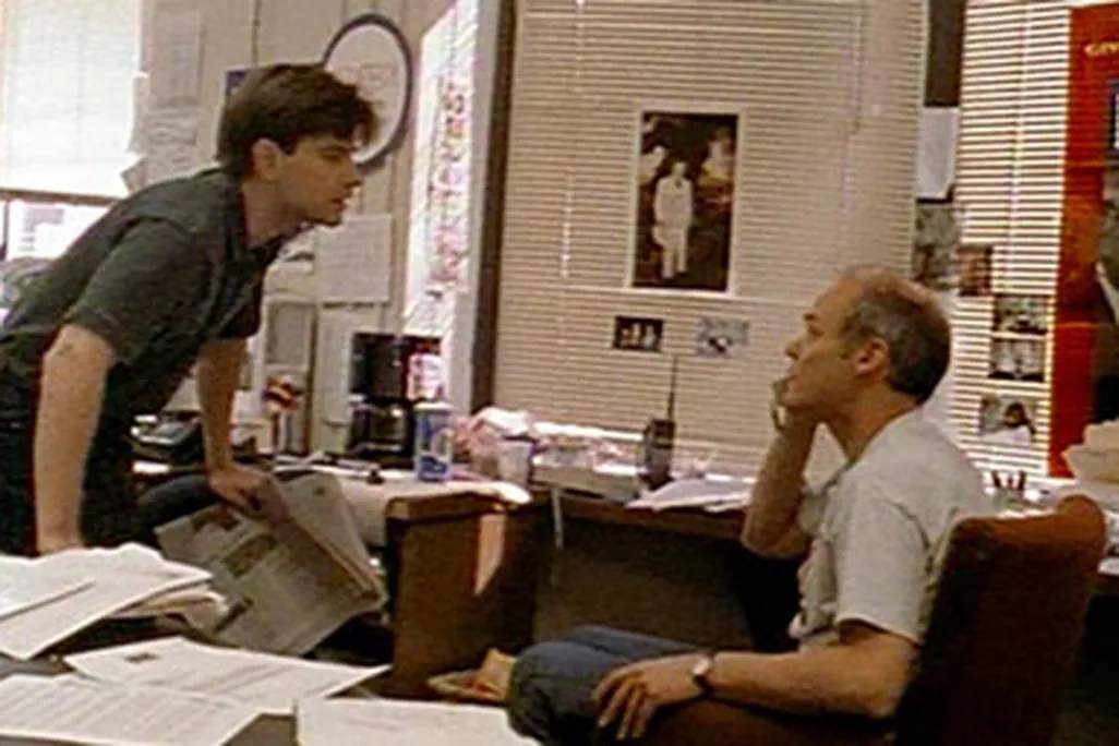 George Stephanopoulos and James Carville in The War Room.