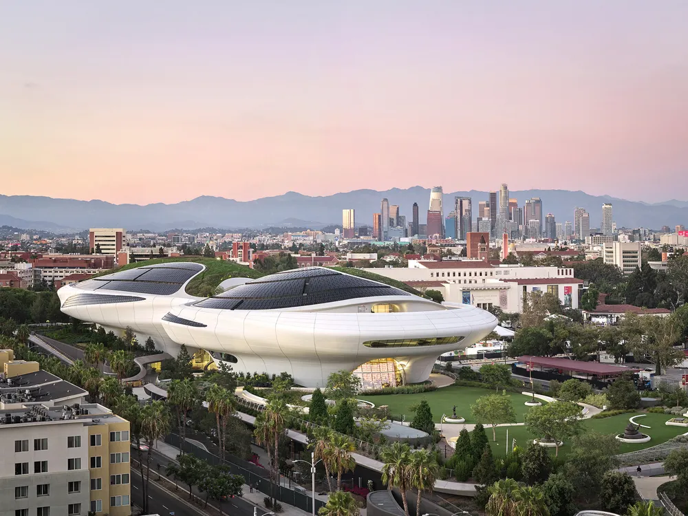 Exterior of Lucas Museum of Narrative Art