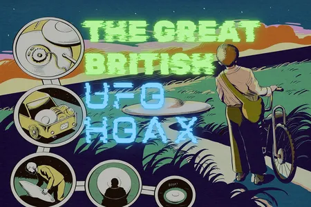 On September 4, 1967, six identical silver disks appeared at equidistant locations along a plumb-straight line that bisected southern England.