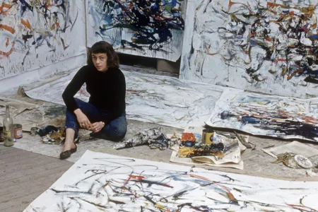 Joan Mitchell in her Paris studio in 1956