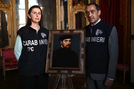 The Carabinieri Police Cultural Heritage Protection Unit returned the painting to the government in a May 19 ceremony. &nbsp;