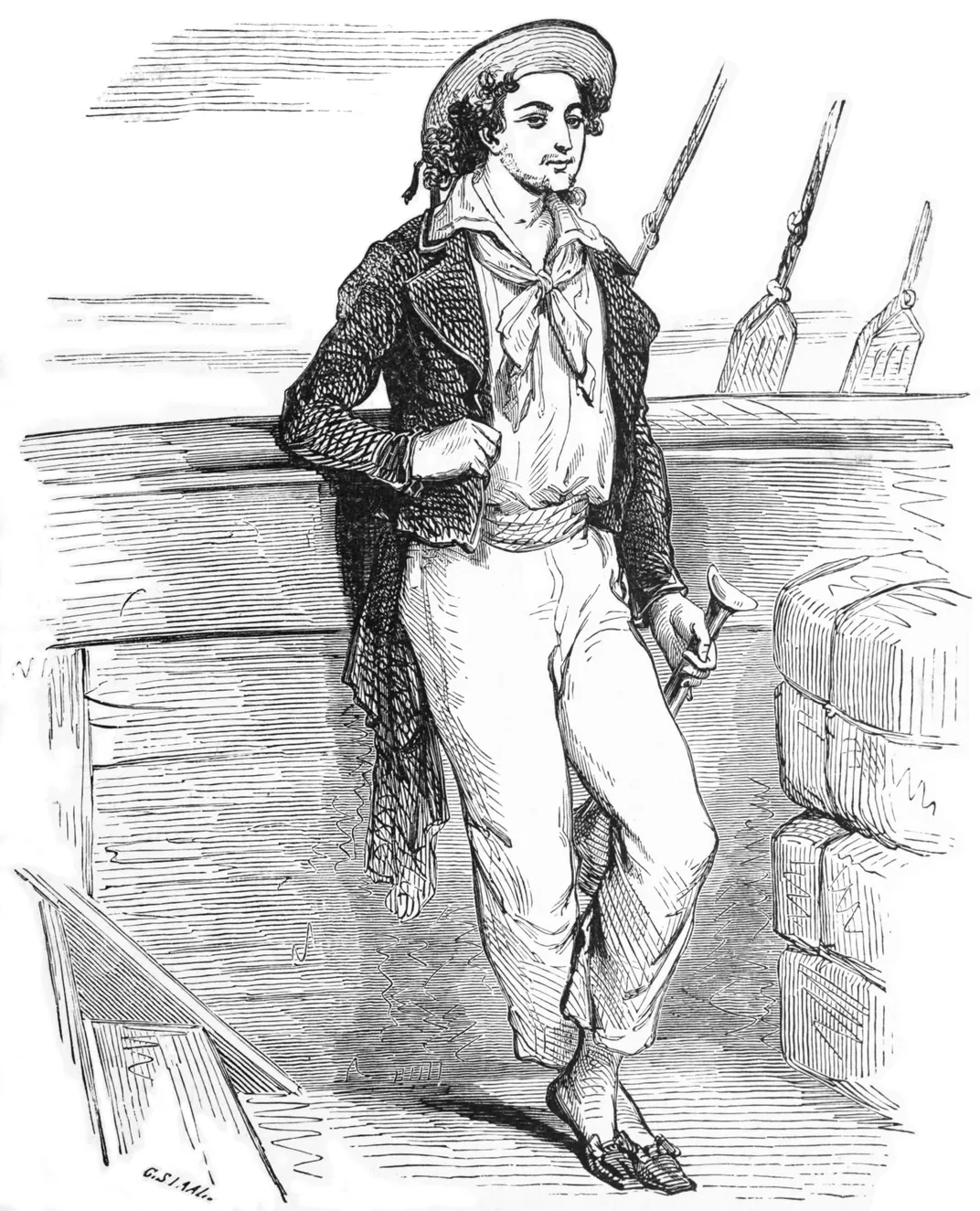 An illustration of Edmond Dantès, the protagonist of The Count of Monte Cristo​​​​​​​