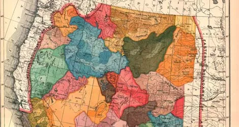 Hydrologic Commonwealths for the American West, proposed by John Wesley Powell, 1879