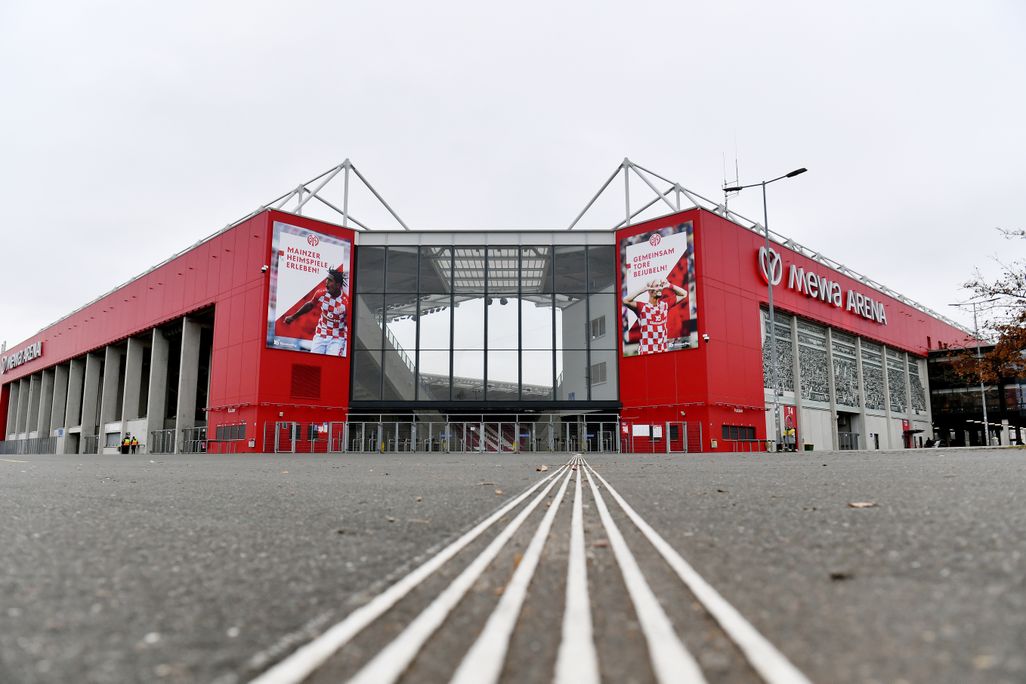 Red soccer arena