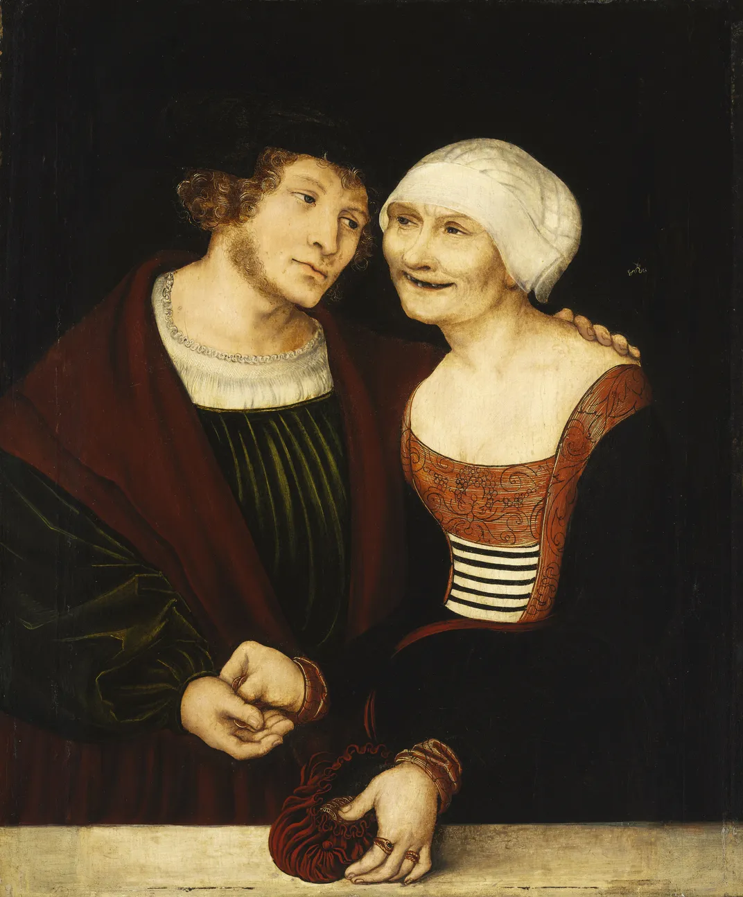 Ill-Matched Couple (Young Man and Old Woman), Lucas Cranch the Elder, circa 1520-22