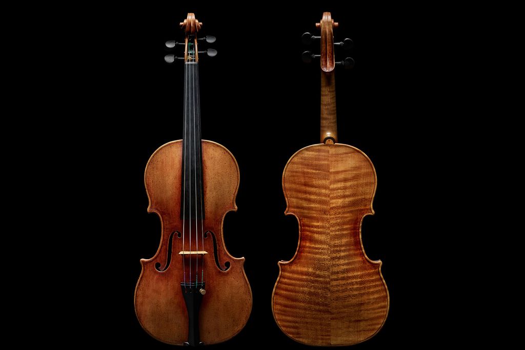 Front and back of violin
