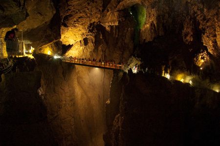 Depth of the canyon. 