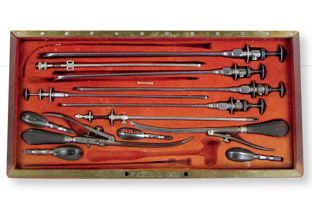 a medical tool kit shown from above