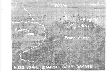 The bombing site as seen from above.