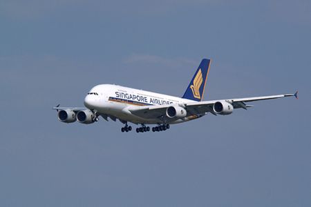 The world's largest airliner, the Airbus A380, makes its first commercial flight.