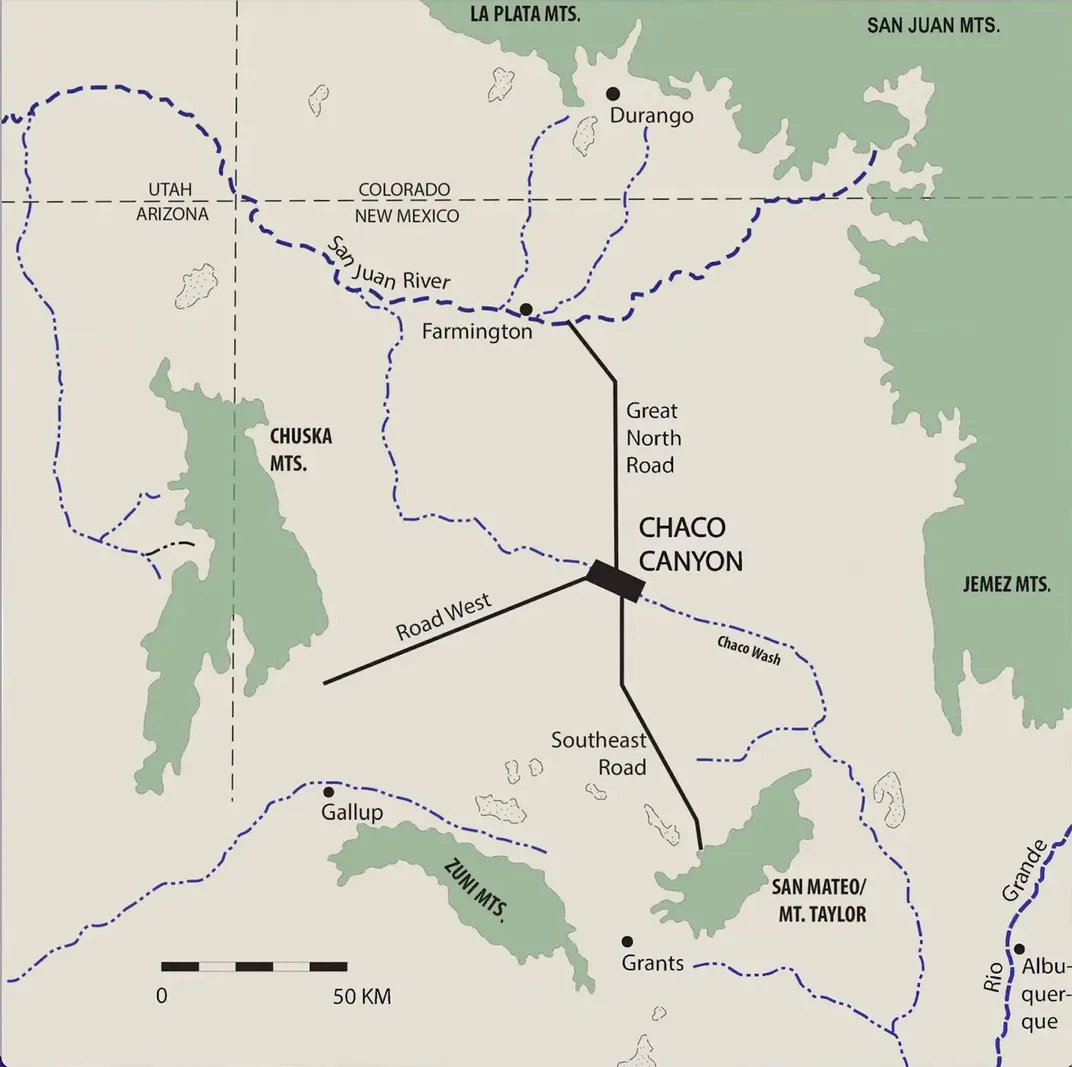 Chaco Canyon Map