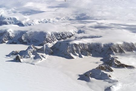 Rising atmospheric carbon dioxide is causing global warming. This means glaciers in Antarctica are melting. Those same glaciers were originally made when carbon dioxide dropped 34 million years ago. (NASA/Jim Ross)