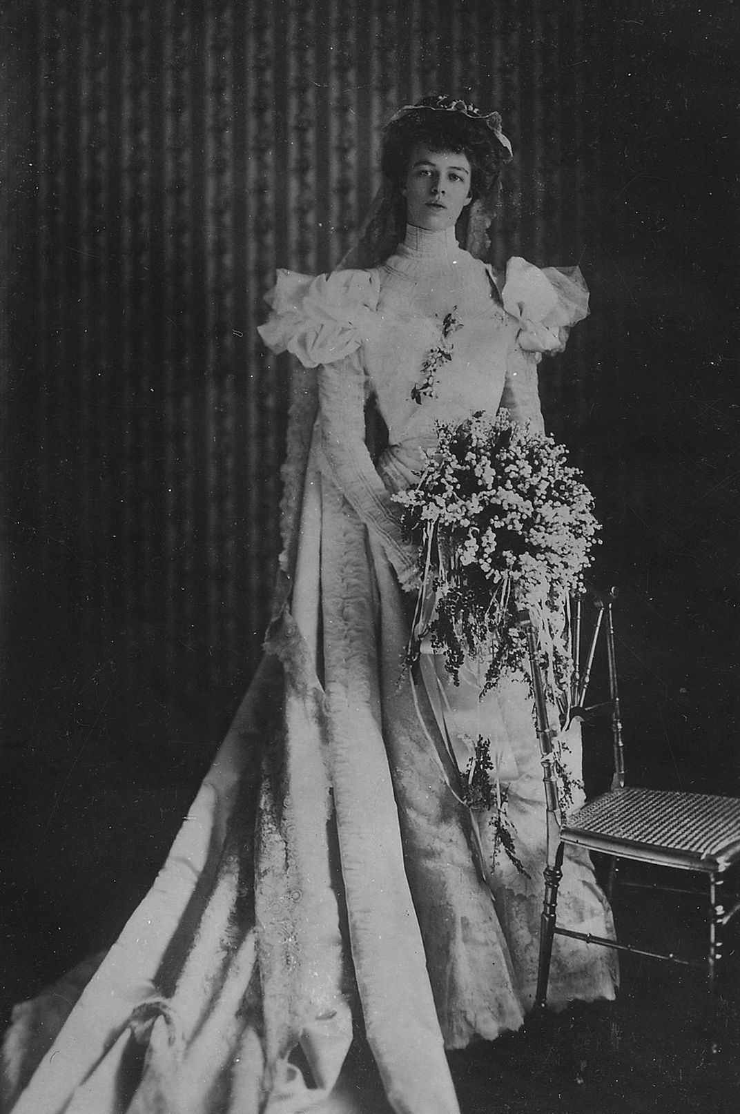 Eleanor wearing her wedding dress in 1905