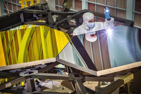 Inspecting the James Webb Space Telescope’s test mirrors.