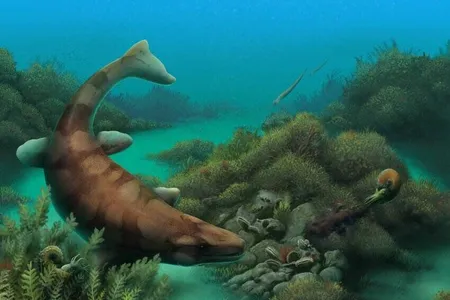 An artist imagines what&nbsp;Globidens alabamaensis would have looked like when present-day Texas was still submerged.