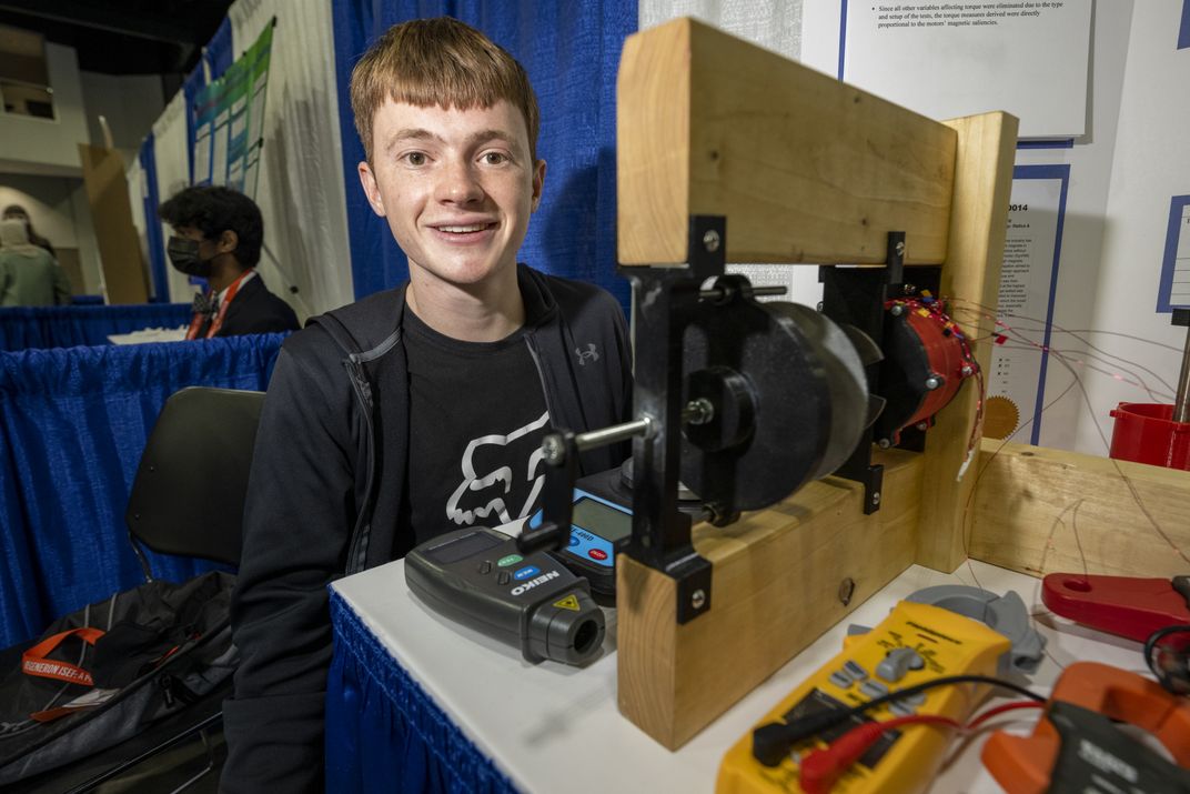 Robert Sansone with his novel synchronous reluctance motor