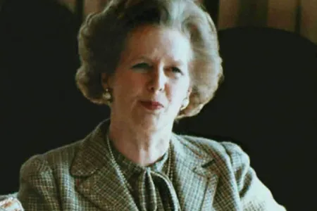 Margaret Thatcher in 1984 with Ronald Reagan at Camp David.