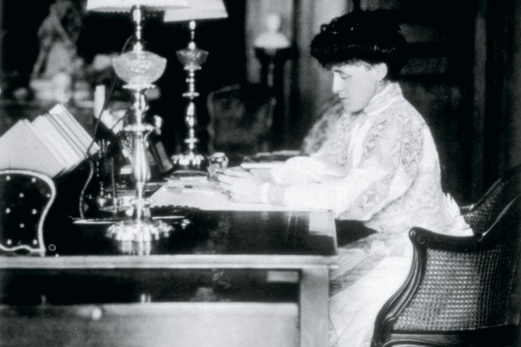 Wharton at Desk