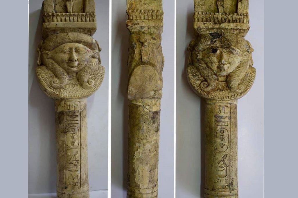 pillar depicting the goddess Hathor