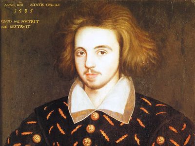 Portrait thought to be Christopher Marlowe