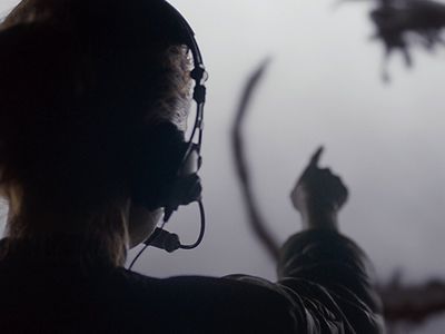 Amy Adams tries to decode an alien message in the 2016 film "Arrival."