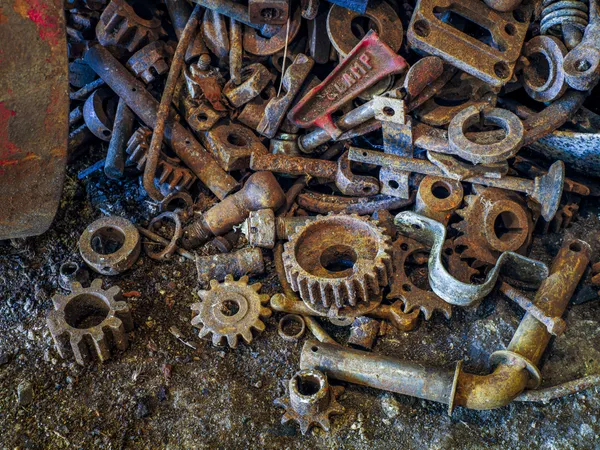 Discarded old machine parts in a relocated historical blacksmith shop. Olympus OM-D-E-M1-Mkll / Zuiko 12-200 F4 zoom / tripod mounted thumbnail