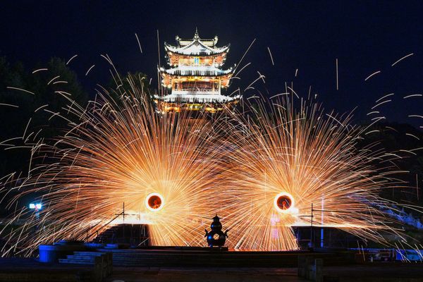 Sparks light up the tower thumbnail