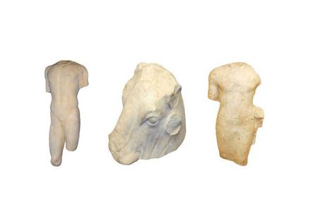 Pictured (from left to right): Torso E1912; the Bull’s Head; and the Calf Bearer.