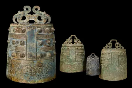 In the late Bronze Age, ca. 500-450 BCE, bells were made in sets that rang different notes according to size.