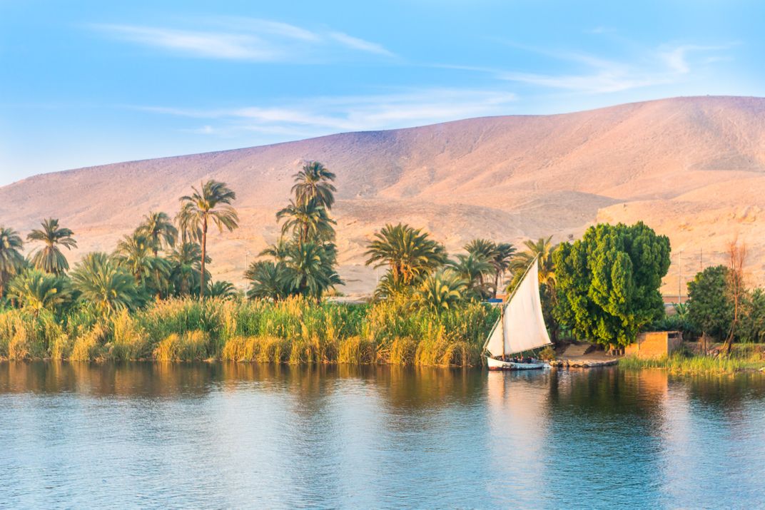 The banks of the Nile near Luxor