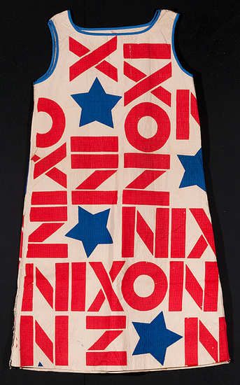 Nixon paper dress, 1968.