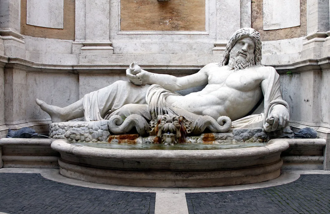 Marforio, a talking statue housed at the Capitoline Museums